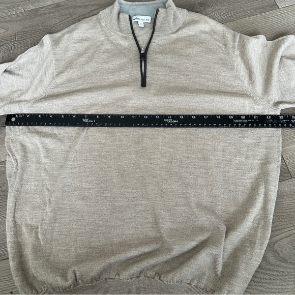 PETER MILLAR Crown Soft Merino Wool & Silk Blend Quarter-Zip Sweater size XL - Picture 8 of 9